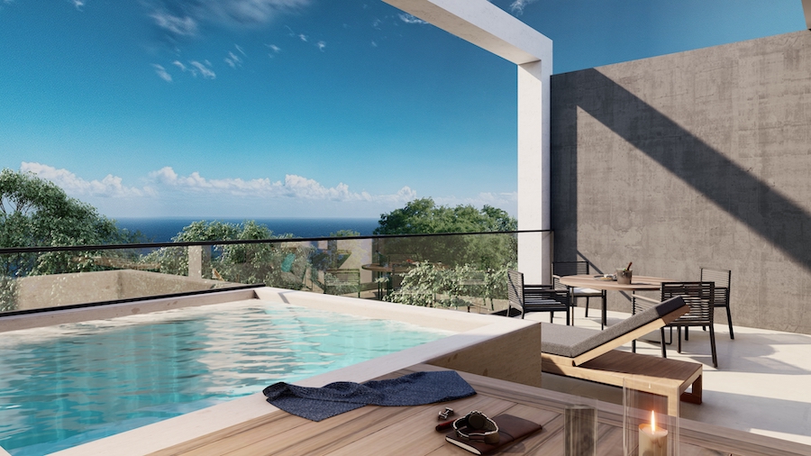 A Ceren Condos en Playa del Carmen penthouse 1 recámara